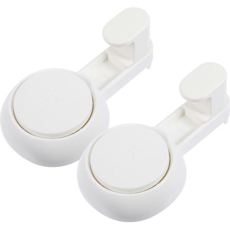 Crochets muraux à ventouses blanches (lot de 2), réutilisables, adaptés aux ustensiles de cuisine, conception pratique et rangement sans dommage. (1/5)