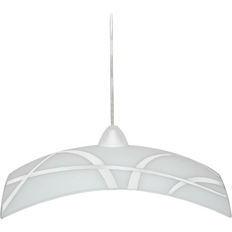Sospensione 40X40 1xE27 Montatura Trasp.V.Lastra Bianco E-Energy Clio