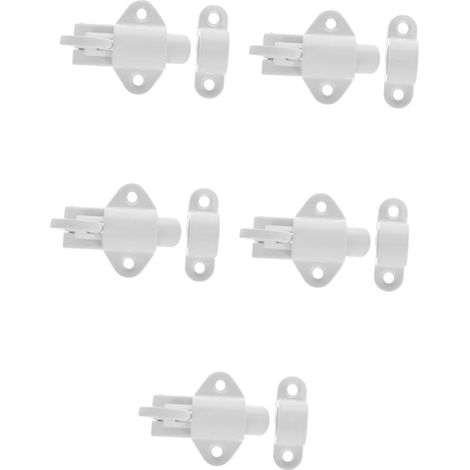 5ensembles Verrou De Porte Automatique à Ressort Lot De Serrures De Sécurité Pour Portes Coulissantes Fenêtres Et Armoires Installation Facile Et