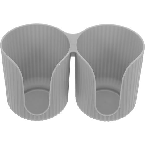gobelets en papier à double fente gris organisateur
