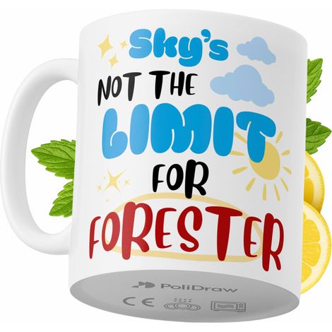 Lustige Kaffeetasse mit witzigem Textdesign für Förster – ideal für Geburtstage, Namenstage, Feiertage und besondere Anlässe. Hochwertige Tasse für Zuhause, Büro und Arbeit. Farbe: Weiß, 330 ml.
