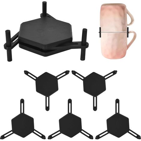 6Pcs De Tasses À Café,Empileur De Tasse À Café,Support Tasse A Cafe Empilable,Porte Mug,Rangement Tasse, Pour Tasses À Thé Et Tasses À Café