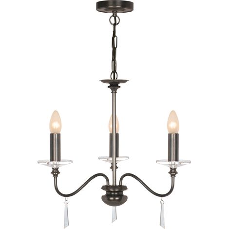 Lampadario a 3 luci Finsbury Park, bronzo antico (1/5)