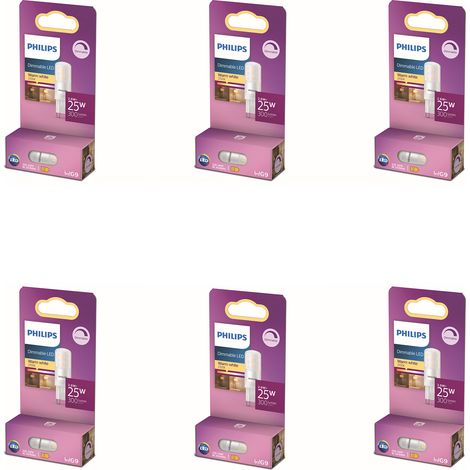 Philips Pack avantagé Ampoule capsule G9 25W Dimmable Lumière blanche chaude - 6 pièces (1/3)