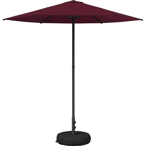 Garden Parasol with Base 230 x 230 cm Polyester Rectangular vidaXL