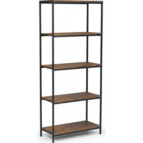 Libreria 5 Ripiani Verticale Scaffale Mobile Legno Casa Ufficio 60x30x155 cm