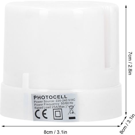 Interruptor inteligente con control fotoeléctrico AC220-240V 25A 197g Negro/Gris (1/5)
