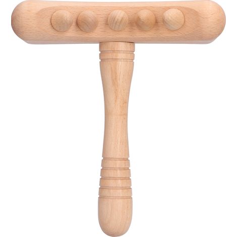 Bâton de Guasha Portable en Bois pour Massage du Cou et Nuque, Outil de Soin à Domicile (1/5)