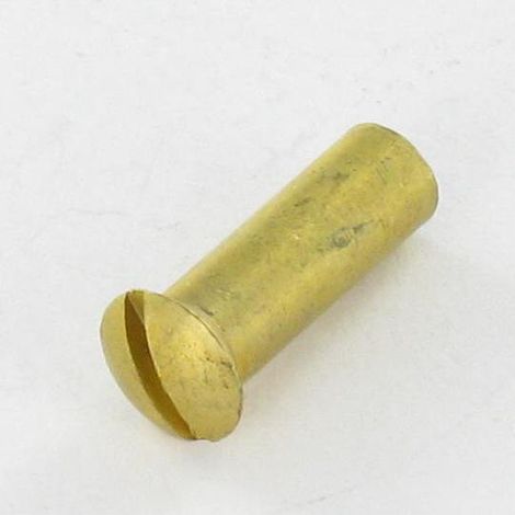 Ecrou Relieur Tête fraisée bombée TFB Fendue M4X12 5X16 Laiton-1 pièce (1/2)