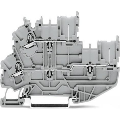 [NEUWERTIG] B-Ware WAGO Basisklemme Durchgangsklemme Klemme Push-In Cage Clamp Grau 50 Stück (1/2)