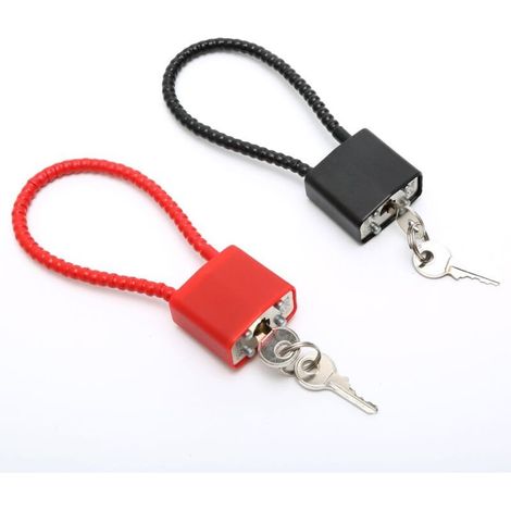 Pack Steel Rope Locks with Keys, Long Shackle Keyed Cable Lock, Cable Lock for Suitcase, Gate, Bike, College Locker (1/5)