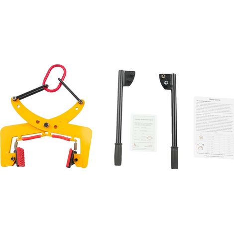 Pince de levage en pierre, haute capacité de charge, construction en acier durable, JAUNE, 280 Kg (1/2)