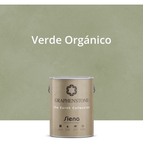 Pintura Ecológica INTERIOR Efecto LIMEWASH Base Cal SIENA Color VERDE ORGÁNICO 4L