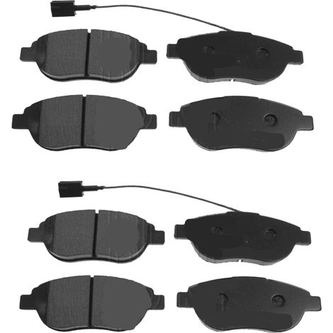 KIT PASTIGLIE FRENO ANTERIORI E POSTERIORI compatibile con FIAT DOBLO CARGO / COMBI / PIANALE PIATTO / TELAIO (263) / PASTIGLIE FRENANTI AUTO OEM PBP0176,PBP0176 / SOSTITUZIONE DIRETTA / BASSA POLVERE