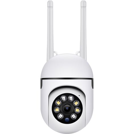 Système de caméra sans fil WiFi intelligent 1080p avec rotation à 360°, audio bidirectionnel et contrôle à distance via application. Idéale pour la maison, le bureau, l'intérieur et l'extérieur. Alime (1/4)