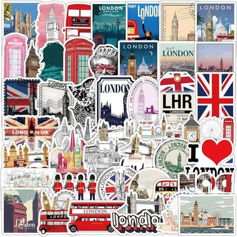 Lot de 50 autocollants autocollant stickers sticker scrapbooking aesthetic ordinateur portable Téléphone pour Paris (1/5)