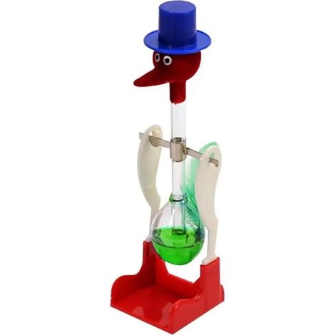 Oiseau à Boire Transparent avec Mouvement Perpétuel Fluide, Boisson D'Équilibre, Oiseau d'eau, Éducatifs Non-Stop pour Enfants, C (1/5)