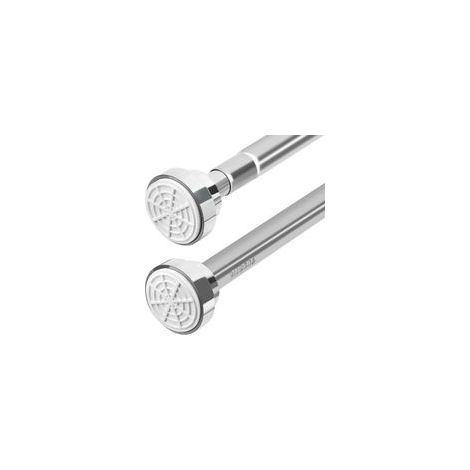 Tringle à rideau de douche extensible 60-100 cm – Acier inoxydable 304 – Installation sans perçage – Antidérapante pour surfaces variées (1/5)