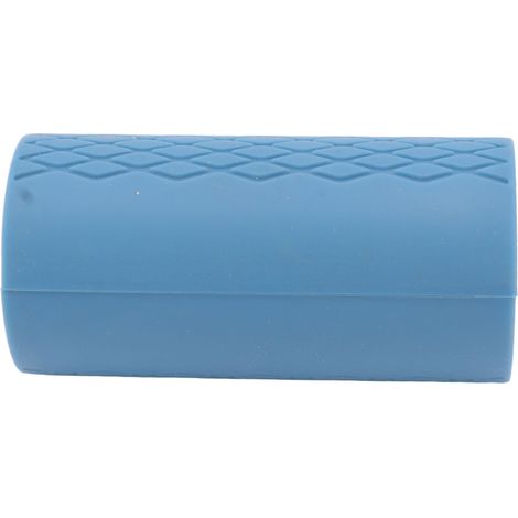 Poignées d'haltères standard en silicone antidérapant haute densité, bleues, pour haltères et musculation. (1/5)
