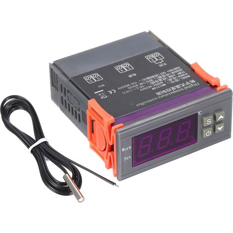 Thermostat numérique intelligent à microprocesseur MH-1210W avec capteur pour un contrôle précis de la température de chauffage/refroidissement.