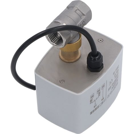 Vanne à bille en acier inoxydable DN15 à 3 fils avec moteur synchrone et interrupteur de fin de course pour systèmes CVC 220 V CA (1/5)