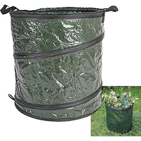 Sac à déchets de jardin Autonome et pliable, Stable et robuste 46x47 cm, capacité 115 litres (1/5)