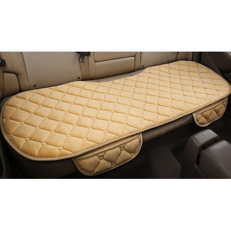 beige Universel de Voiture Banquette arrière Protection Intérieur Coussin Pad Tapis antidérapant Anti-Rayures en Peluche arrière