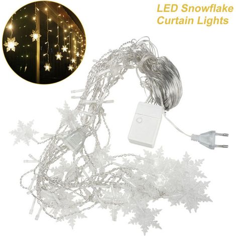 Jeffergarden Guirlande lumineuse LED flocons de neige pour Noël