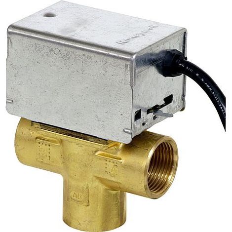 Vanne de zone 3 voies Honeywell V4044 C 1312 B, avec reglage manuel 1" - 230v 50 Hz, 6 W B.G