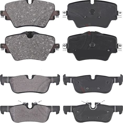 KIT PASTIGLIE FRENO ANTERIORI E POSTERIORI compatibile con NISSAN LEAF (ZE1) / PASTIGLIE FRENANTI AUTO OEM P 56 120,P 56 087 / SOSTITUZIONE DIRETTA / BASSA POLVERE / SILENZIOSO