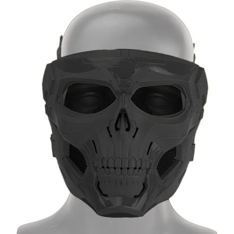 Masque de squelette intégral pour cosplay, Halloween et soirées déguisées - Accessoire de déguisement et protection (1/3)