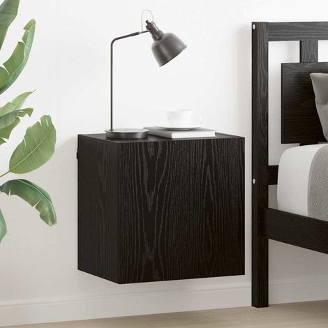 TV Wall Cabinet 40.5x30x40cm Black Oak Engineered Wood vidaXL (1/5)