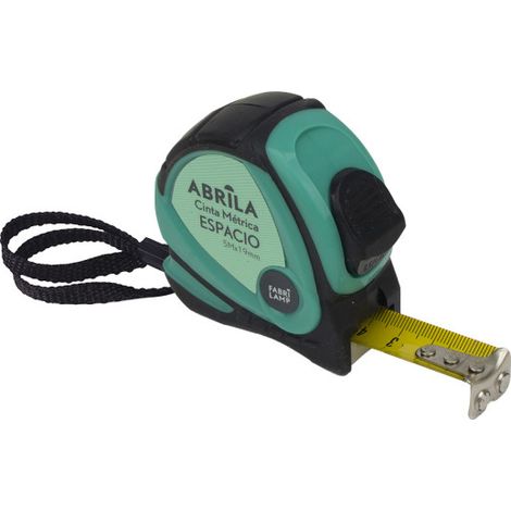 Metro a nastro Space 5mx19mm Clip nero/verde, maniglia di fissaggio magnetica, bloccabile ed ergonomico (1/3)