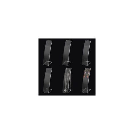 6 porte-Collier en Acrylique en Forme de L (Transparent, 11.5 cm de Hauteur) Présentoir de Boucle D'Oreille Arrière Incliné Organisateur de Bijoux pour Collier de Boucle D'Oreille (1/5)
