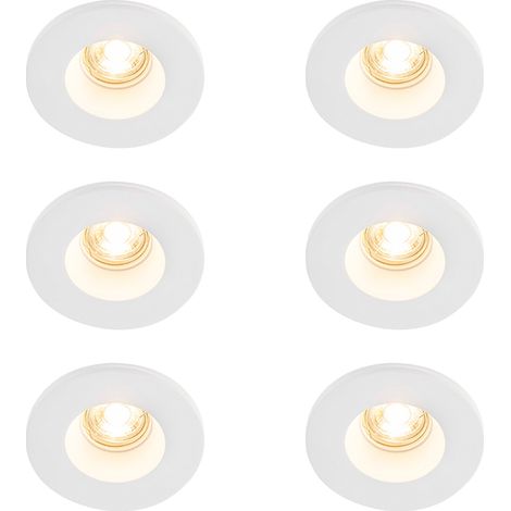 QAZQA 102697 - Spot encastrable - 6 pièces - Ø 13 cm - - éclairage intérieur - Salon I Chambre I Cuisine I Salle à manger (1/5)