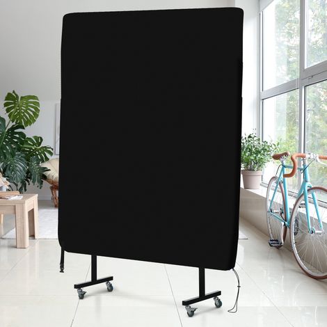 Housse Table Ping-pong Fermeture Éclair Anti-uv Imperméable Intérieur Extérieur Aménagement Noir 275x153x5cm