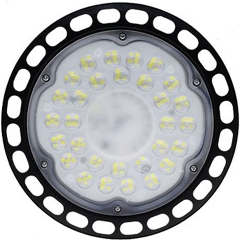 Lampe UFO industrielle 100W 6500K CRI≥80, ampoule basse consommation pour atelier, prise EU, éclairage économique pour usine (1/5)