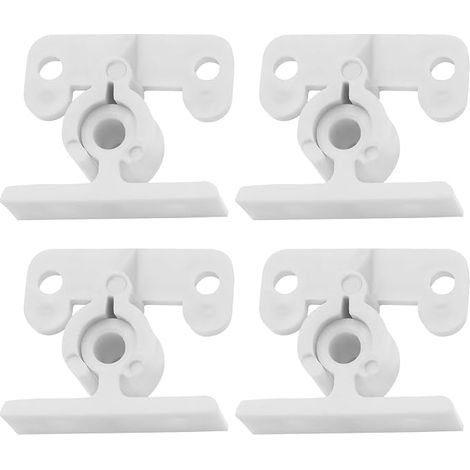 Lot de 4 Loquets de Porte en Plastique Blanc 32 X 21 Mm pour Armoire Caravane Camping-car Bateau Accessoires de Retenue de Porte (1/5)