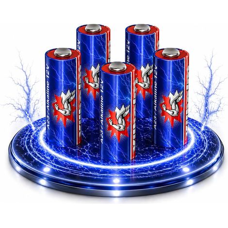 Lot de 5 Piles alcalines A23 12 V MN21 V23GA 23 A L1028 12 V 55 mAh (1/5)