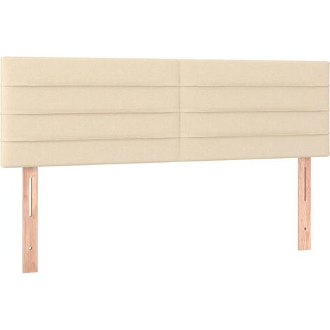 Maison Exclusive - Cabeceros tela crema 144x5x78/88 cm (1/5)