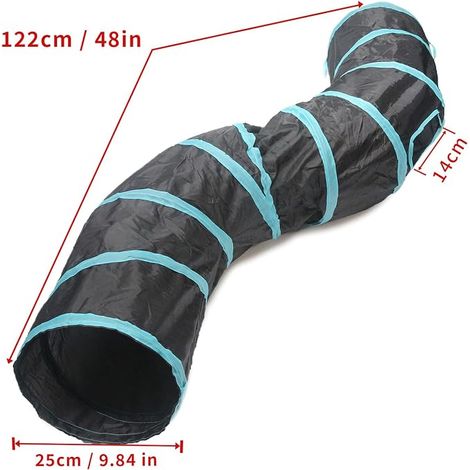 Tunnel Pour Chat 2 Voies - Tube De Tunnel Pliable Pour Animaux De Compagnie Jouet Intéractif A Chat - Chiots, Lapins (1/5)