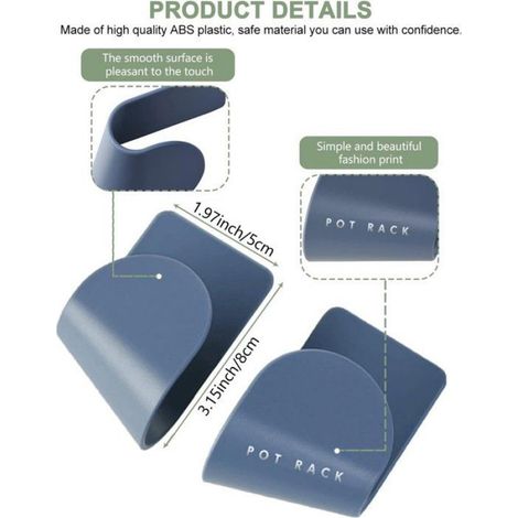 Porte-couvercles - Lot de 6 - Rangement pour couvercles - Réglable - Organisateur de placard de cuisine (1/5)