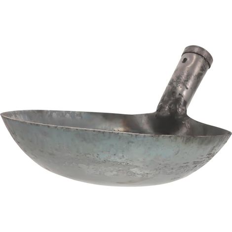 Pelle à Défricher en Fer Argentée, Grosse Capacité pour Nettoyage Design Traditionnel Vintage, Usage Chantier et Maçonnerie, Outil Réutilisable (1/5)