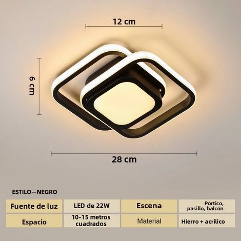Plafonnier LED moderne pour salon, chambre, dressing, couloir, éclairage décoratif intérieur, montage en surface (1/5)