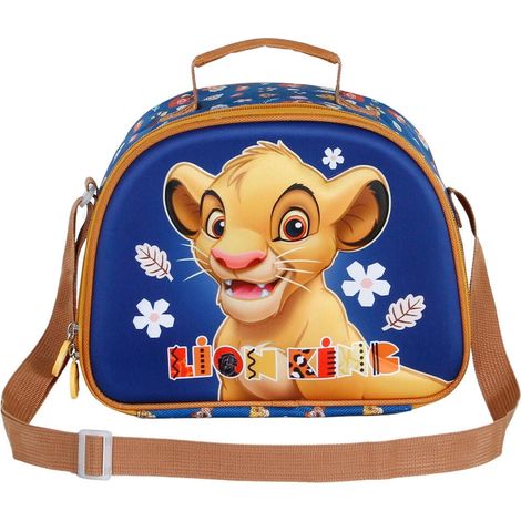 Bolsa de almuerzo 3D del Rey León para niños, térmica, fácil de limpiar