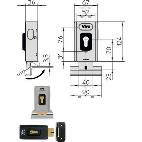 Electro cerradura App.Ferro V06 1.7918 Viro