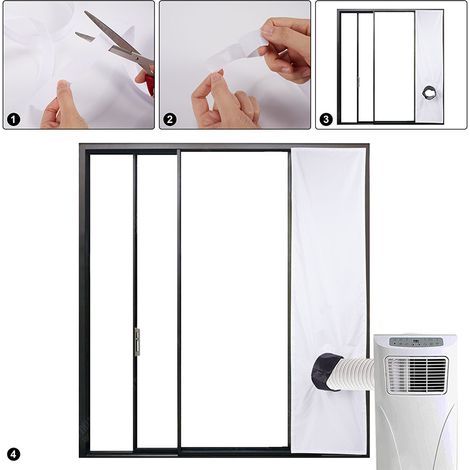 200cm Portable Air Conditioner Mounting Kit, Adjustable Waterproof Mounting Bracket, Window Kit for Portable Air Conditioner (1/5)