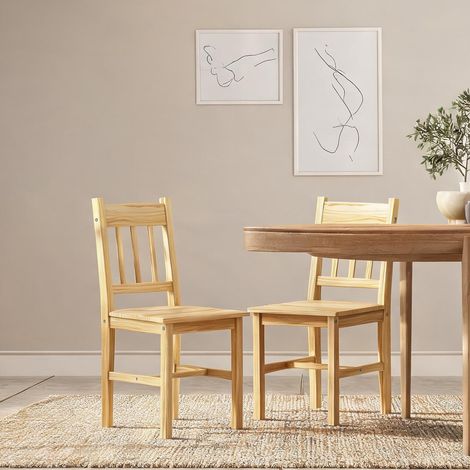 Chaise de salle à manger en madera de Pino 41 x 46,5 x 85,5 cm (1/5)