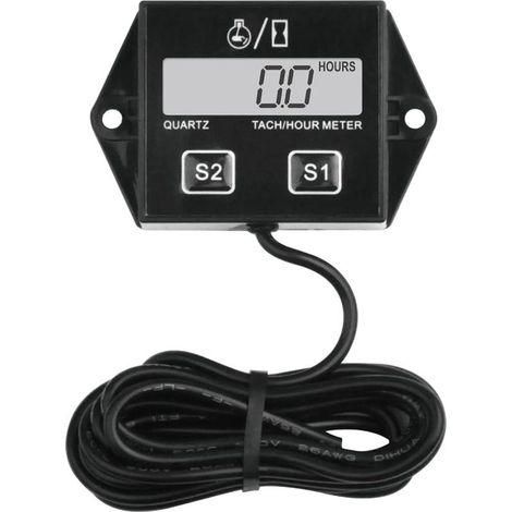 Compteur horaire numérique avec tachymètre et batterie remplaçable pour scooter, tracteur tondeuse, moto tout-terrain, générateur, tronçonneuse, moteur hors-bord, motoneige et nettoyeur haute pression (1/5)