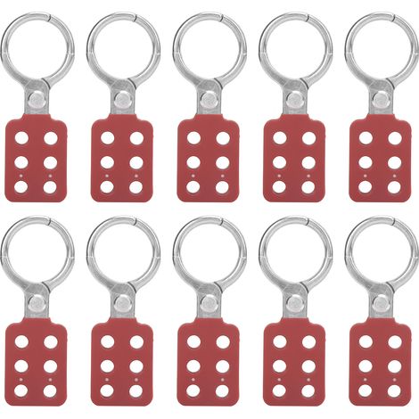 Moraillon de verrouillage 38mm/1,5 pouces, 10 pièces, isolation en aluminium à 6 trous pour les endroits explosifs inflammables (1/5)